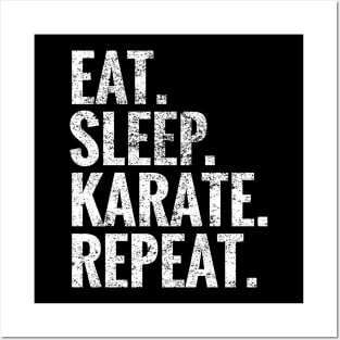 Eat Sleep Karate Repeat Posters and Art